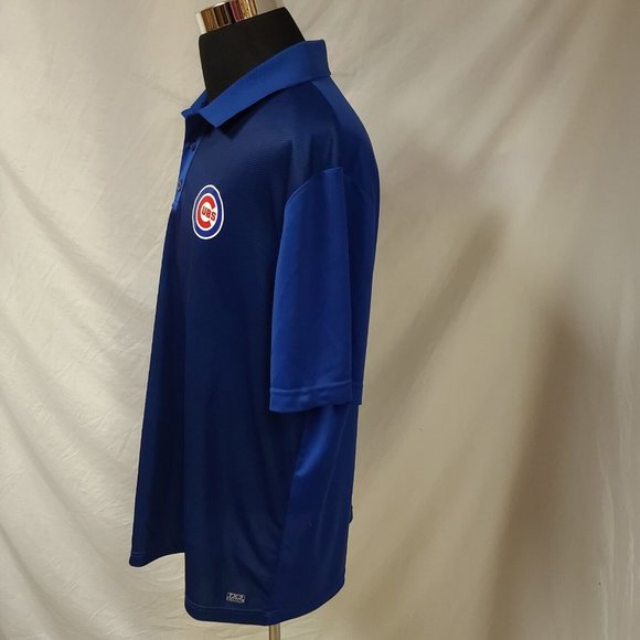Genuine Merchandise Mens 2XL Blue Stripe MLB TX3 Cool Chicago Cubs Polo Shirt - Picture 9 of 10